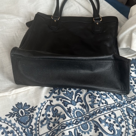 Cole Haan black leather 14 by 14” leather bag gorgeous - Picture 6 of 15